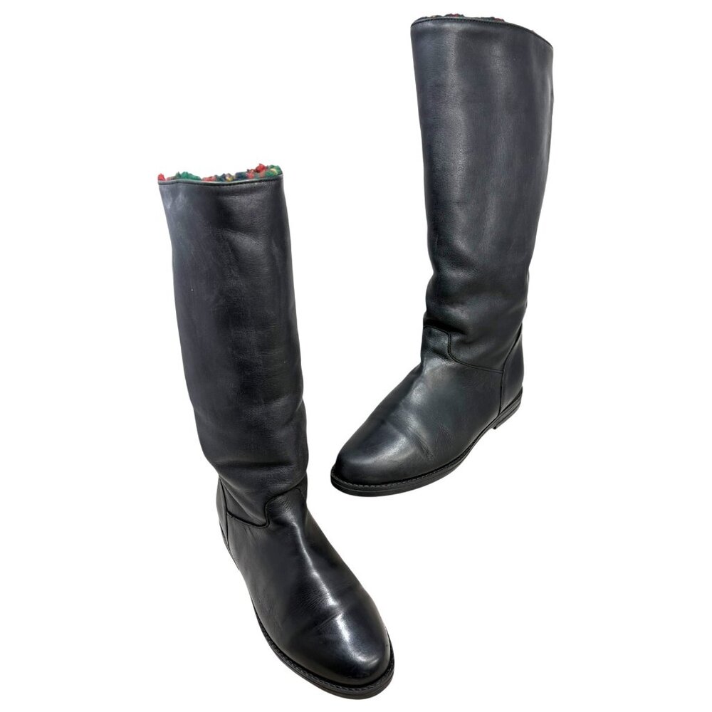 Canada‎ North Black Leather Fleece Insulated Mid Calf Winter Boot